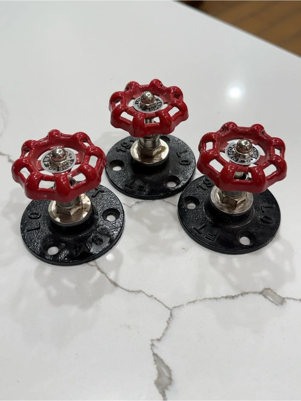 ✨ Set of 3 Industrial Steampunk Wall Hooks / Hardware Knobs ✨